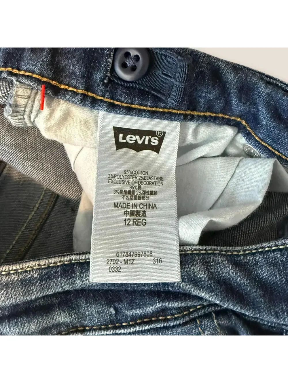 Levi's 710 Super Skinny Boys 12 Regular Jeans Classic Blue Casual